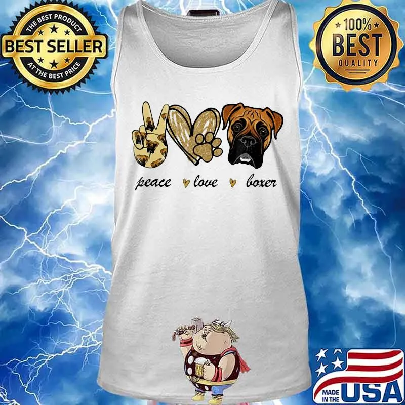Official Peace Love Boxer s Tank top