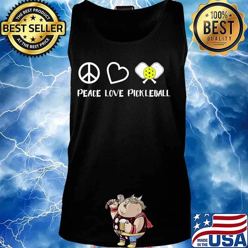 Official Peace Love Pickleball s Tank top