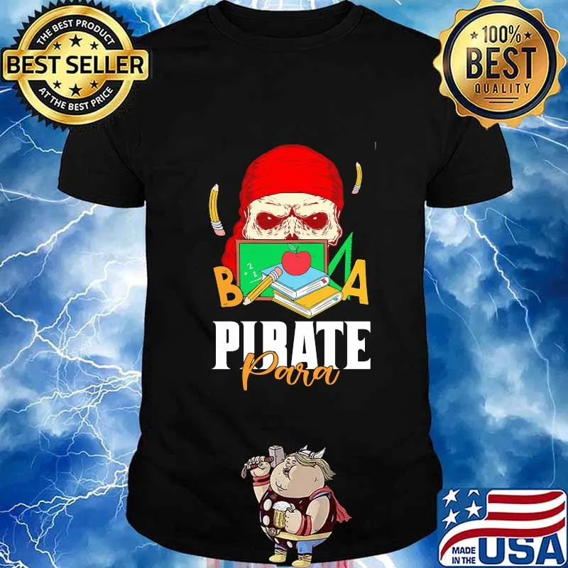 OFFICIAL PIRATE PARA SKULL BOOK SHIRT