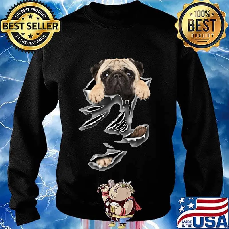 Official pug dog scratched s Sweater