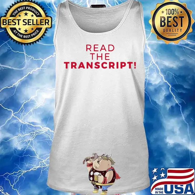 Official read the transcript s Tank top