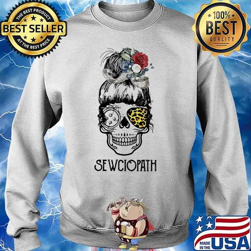 Official Skull girl Leopard sewciopath s Sweater