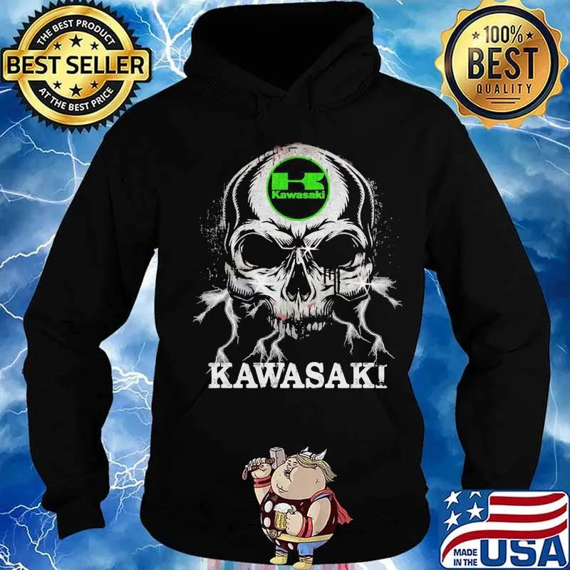 Official skull kawasaki logo s Hoodie
