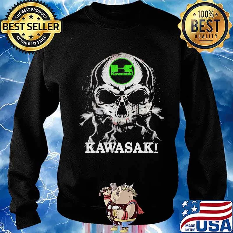 Official skull kawasaki logo s Sweater
