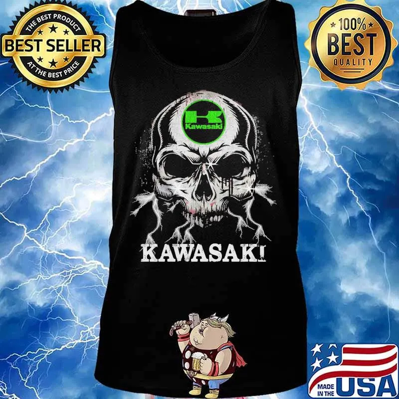 Official skull kawasaki logo s Tank top