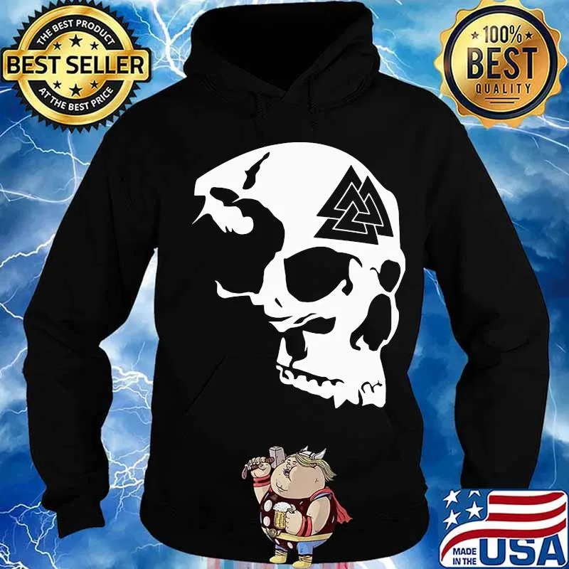 Official skull odin valhalla s Hoodie