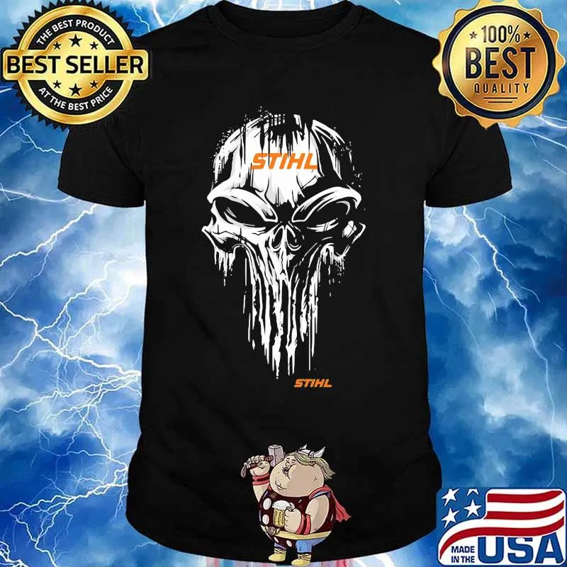 Official skull stihl logo shirt