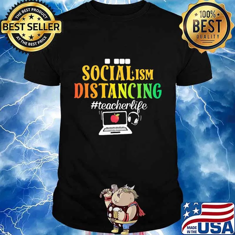 OFFICIAL SOCIAL ISM DISTANCING #TEACHERLIFE APPLE LAPTOP SHIRT