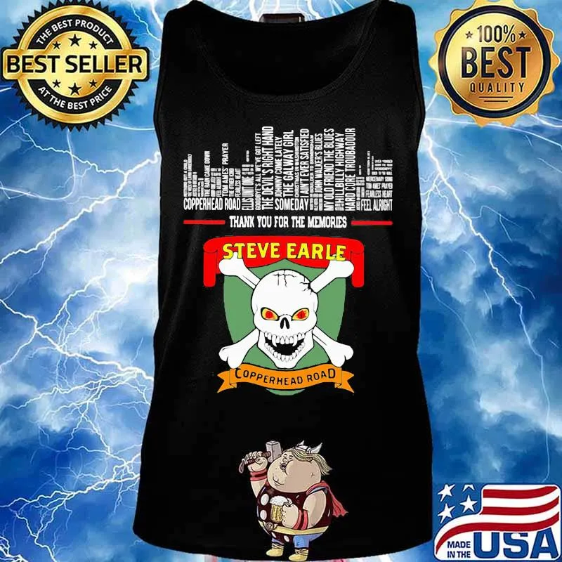 Official Steve Earle Copperhead Road s Tank top