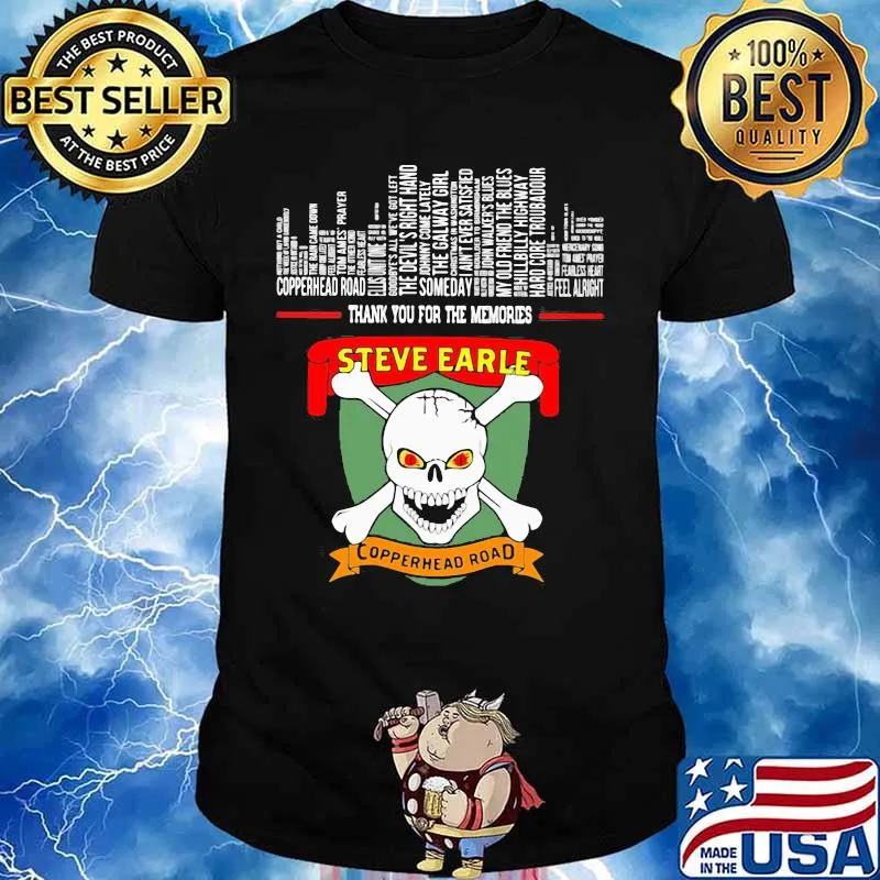 Official Steve Earle Copperhead Road shirt