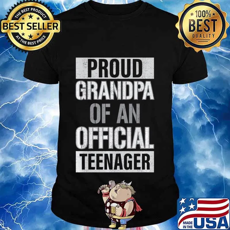 Official teenager Grandpa 13th birthday Grandpa party gifts shirt