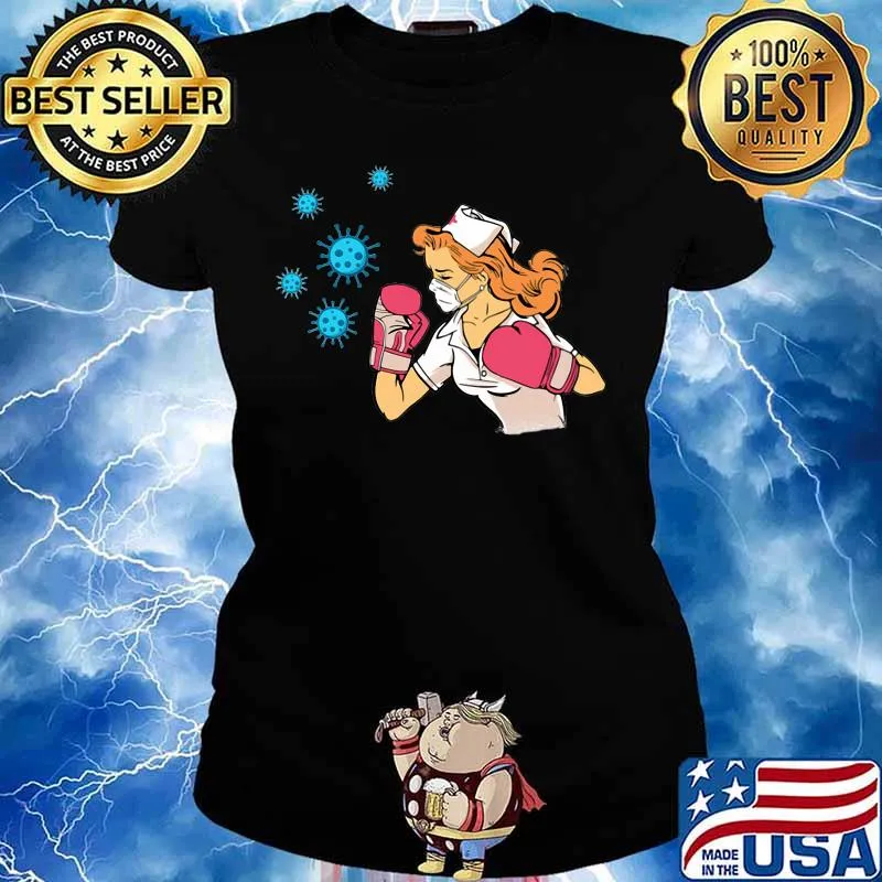 OFFICIAL THE NURSE FIGHT VIRUS COVID-19 SHIRT Ladies tee