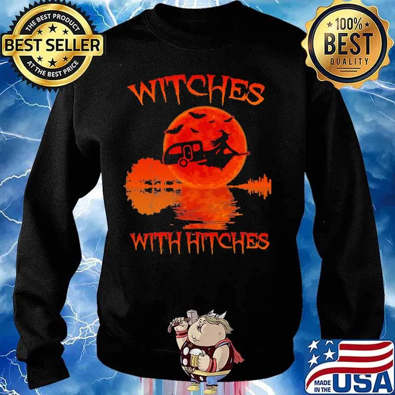 OFFICIAL WITCHES WITH HITCHES LADY SUNSET HALLOWEEN SHIRT Sweater