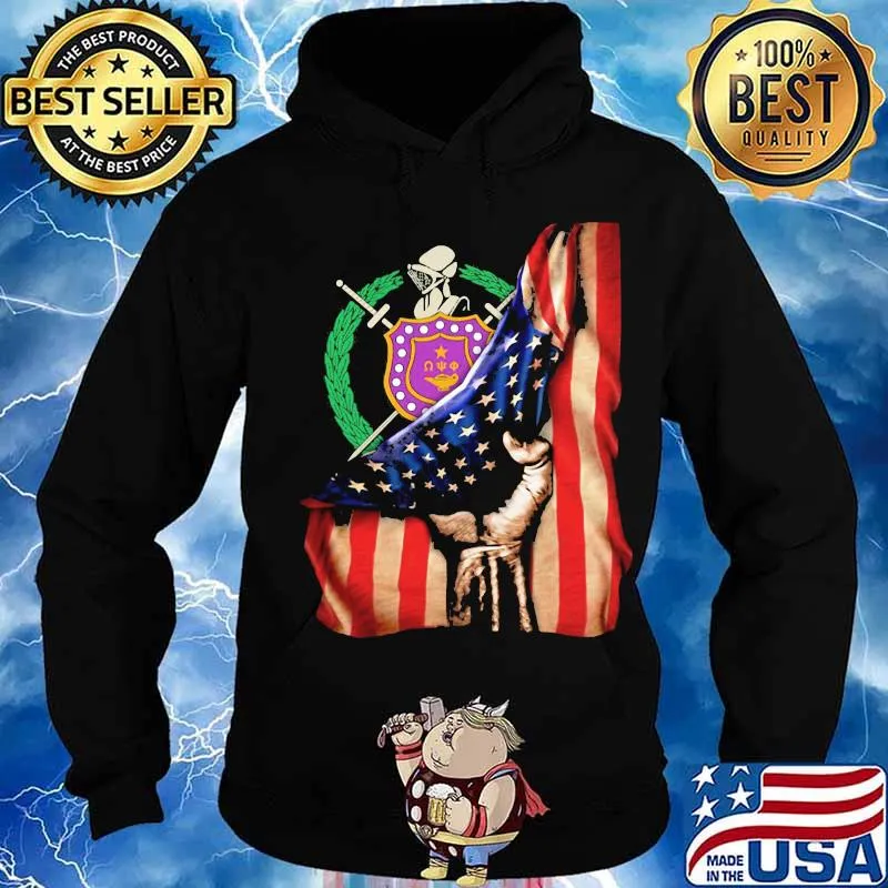 Omega psi phi american flag independence day s Hoodie