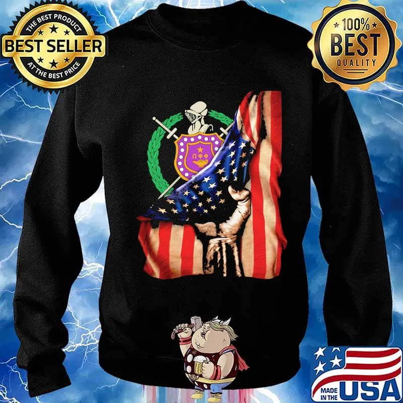 Omega psi phi american flag independence day s Sweater