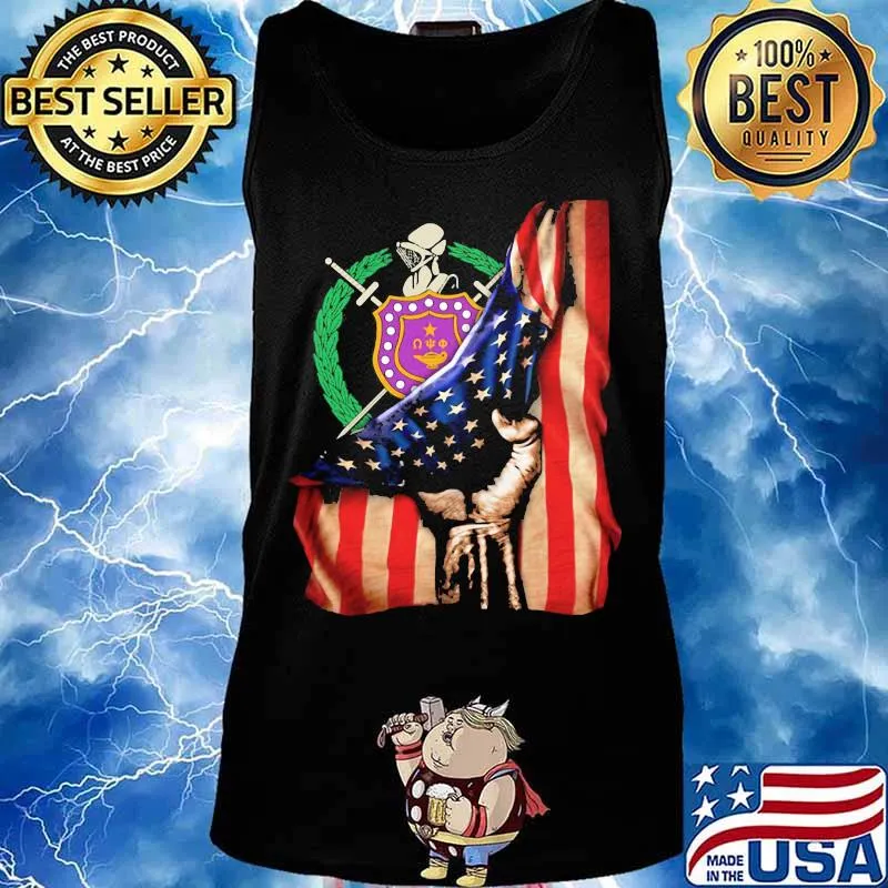 Omega psi phi american flag independence day s Tank top