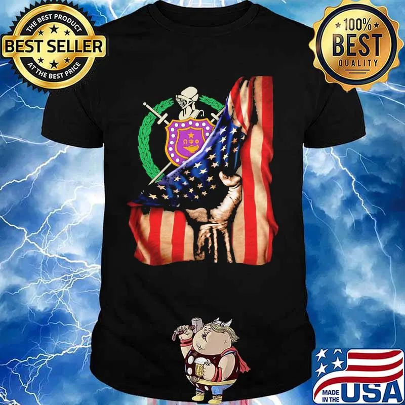 Omega psi phi american flag independence day shirt