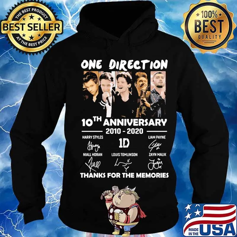 One direction 10th anniversary 2010 2020 signature thanks for the memories s Hoodie