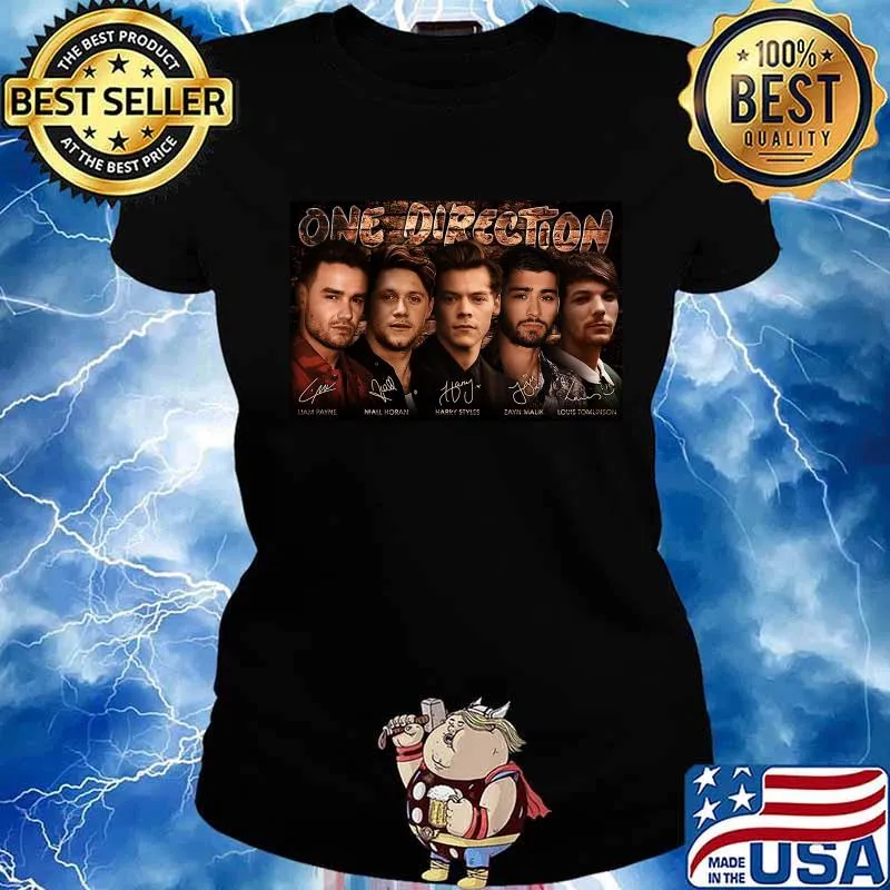 One direction liam payne niall horan harry styles zayn malik louis tomlinson signatures s Ladies tee