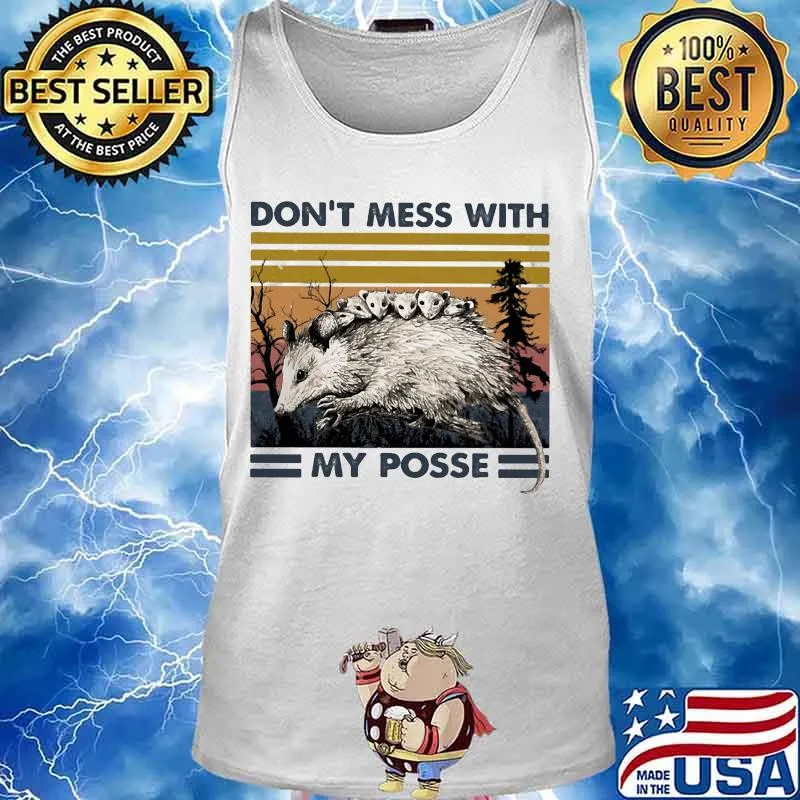 Opossum Family Don't mess with my posse vintage retro s Tank top