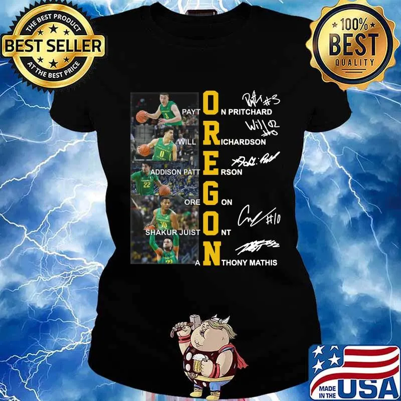 Oregon duck basketball players signatures s Ladies tee