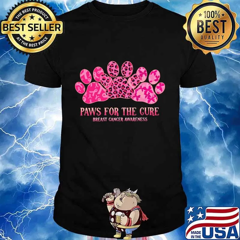 PAWS FOR THE CURE BREAST CANCER AWARENESS SHIRT