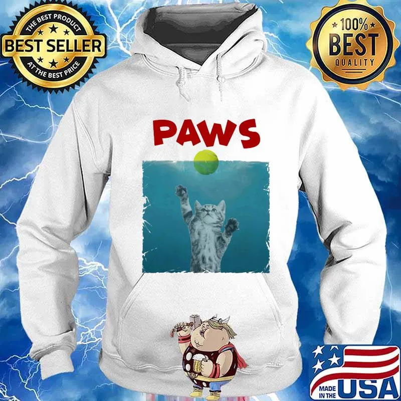 Paws Poster Cat With Tennis Ball Shirt Hoodie