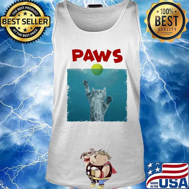 Paws Poster Cat With Tennis Ball Shirt Tank top