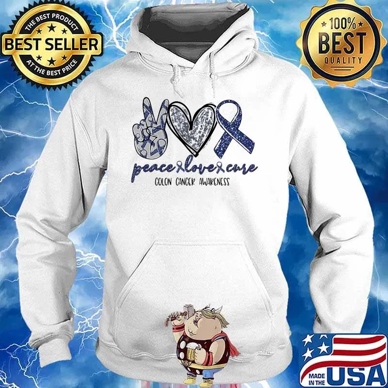Peace love cure colon cancer awareness s Hoodie