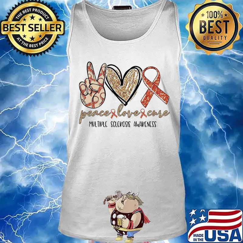 Peace love cure colon multiple sclerosis awareness s Tank top