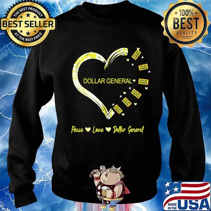 Peace love dollar general heart s Sweater