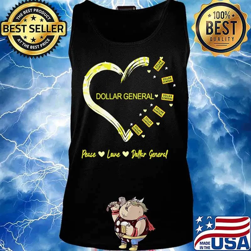 Peace love dollar general heart s Tank top