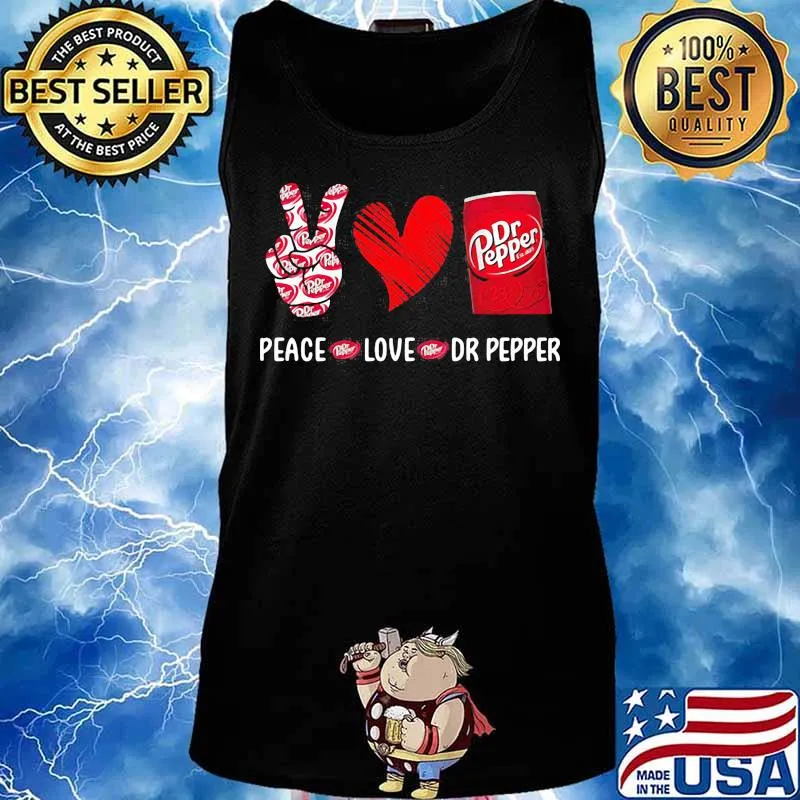 Peace love dr pepper heart s Tank top