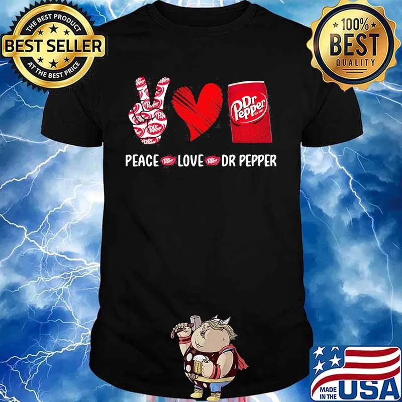 Peace love dr pepper heart shirt