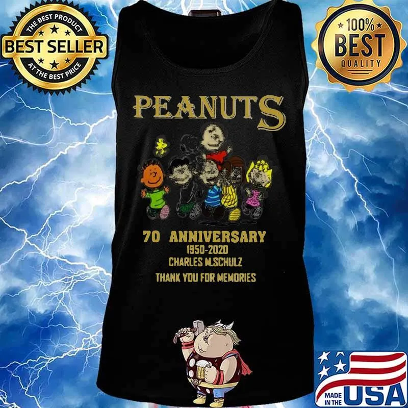 Peanuts 70 anniversary 1950 2020 charles m.schulz thank you for the memories s Tank top