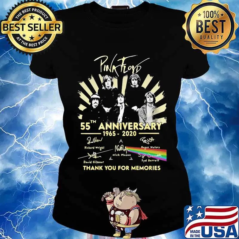 Pink Floyd 55th anniversary 1965 2020 signature thanks for the memories s Ladies tee