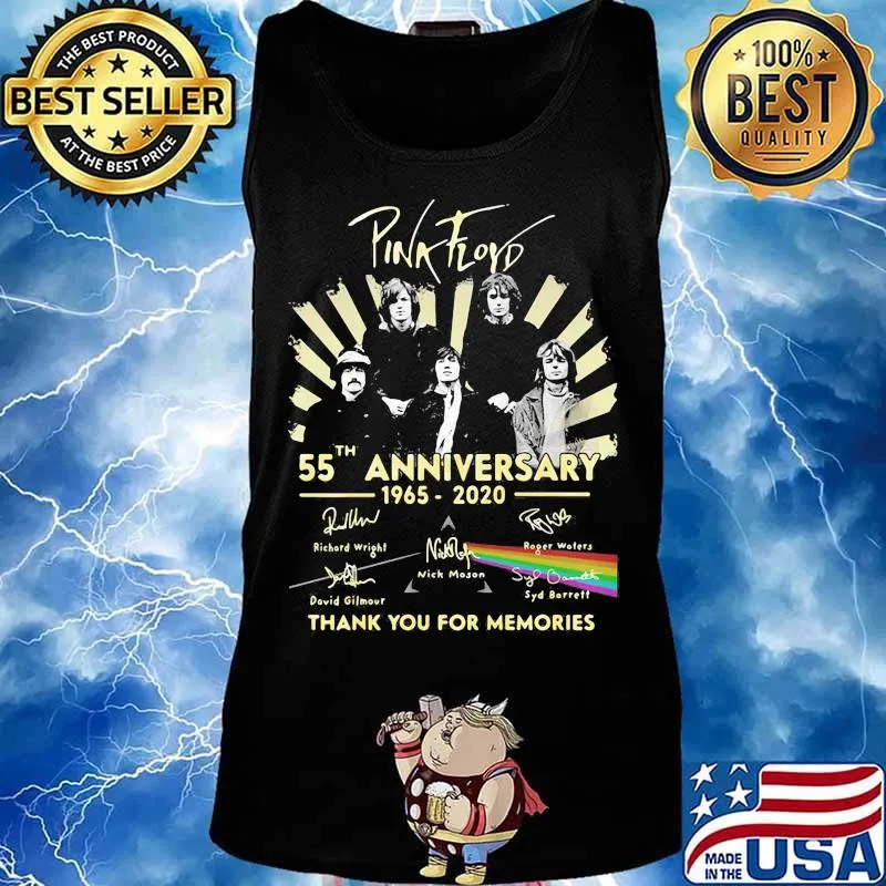 Pink Floyd 55th anniversary 1965 2020 signature thanks for the memories s Tank top