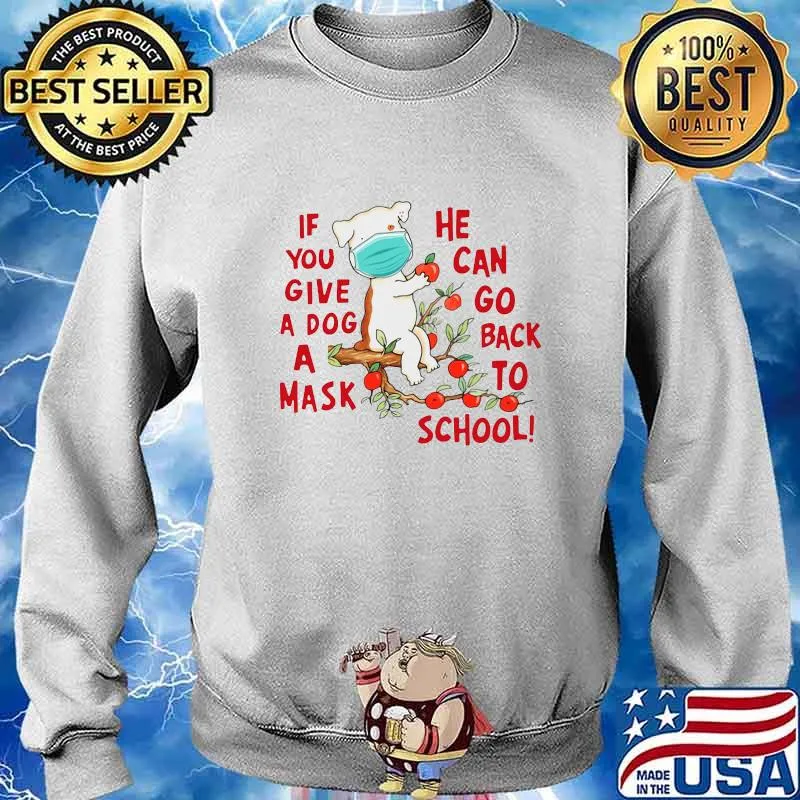Poodle if you give a dog a mask he can go back to school apple s Sweater