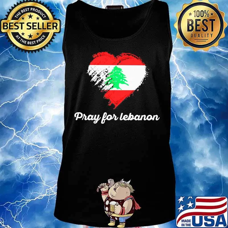 Pray for lebanon heart s Tank top