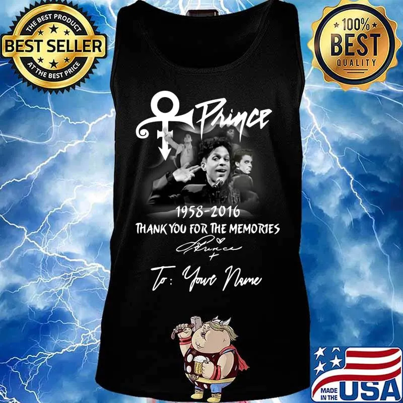 Prince 1958 2016 thank you for the memories to your name signature s Tank top