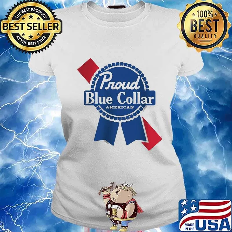 Proud Blue Collar American s Ladies tee