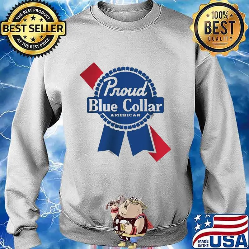 Proud Blue Collar American s Sweater