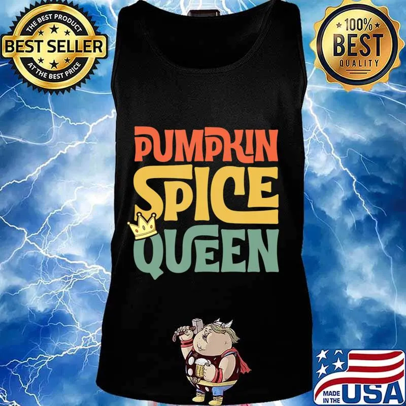 Pumpkin Spice Queen Crown Latte Fall Autumn Season Gift T-Shirt Tank top