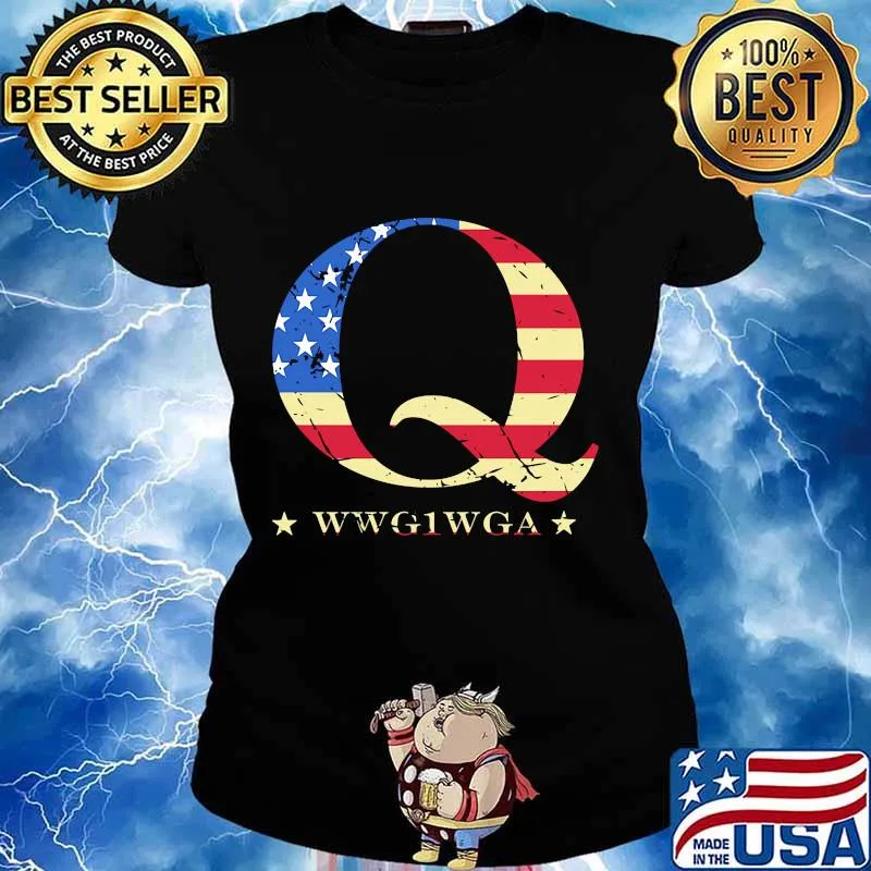 Q Wwg1wga American Flag Independence Day Shirt Ladies tee