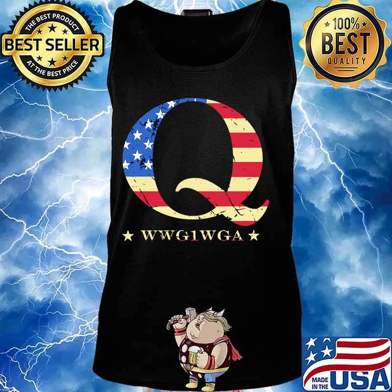 Q Wwg1wga American Flag Independence Day Shirt Tank top