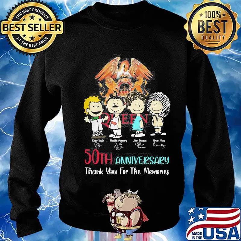 Queen 50th anniversary thank you for the memories signatures s Sweater
