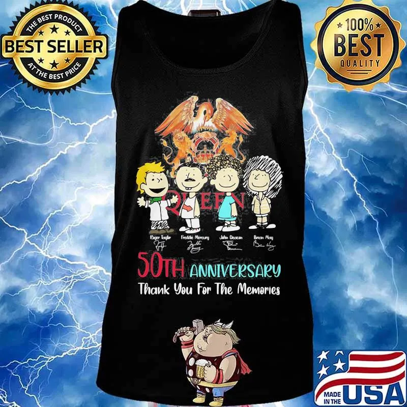 Queen 50th anniversary thank you for the memories signatures s Tank top