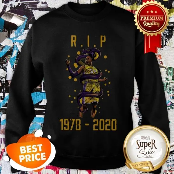 RIP Kobe Bryant 1978 2020 Los Angeles Lakers Black Mamba Out Shirt - Image 4