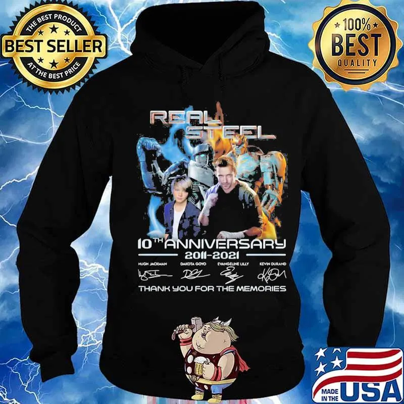 Real steel 10th anniversary 2011 2020 thank you for the memories signatures s Hoodie