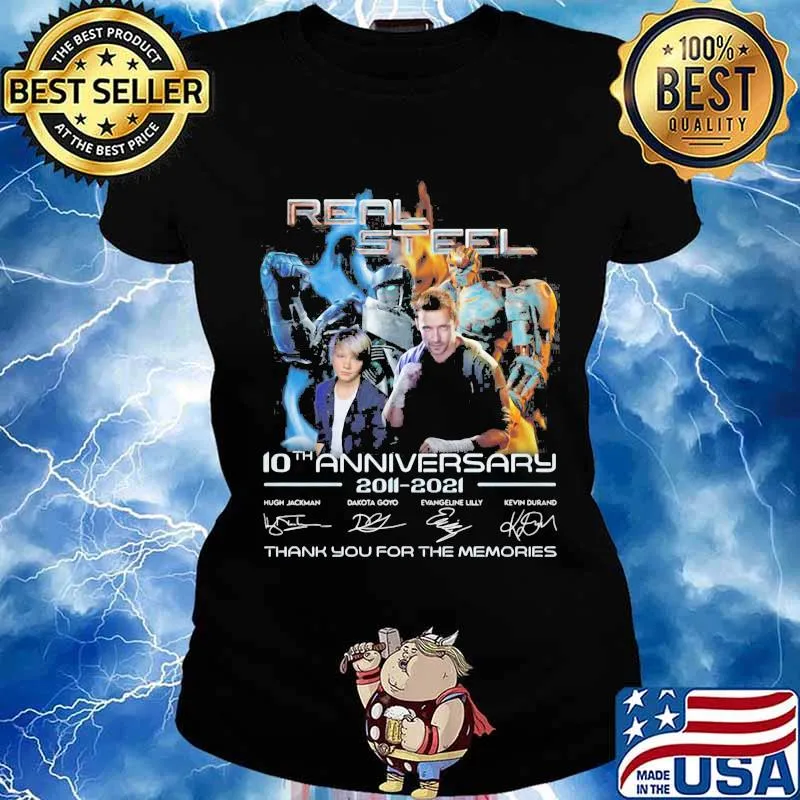 Real steel 10th anniversary 2011 2020 thank you for the memories signatures s Ladies tee